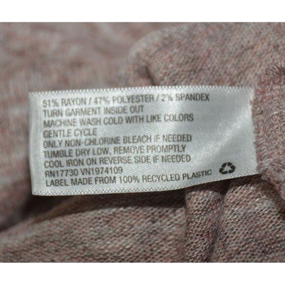 Knox Rose Ladies Pink Pullover Sweater Shift Dress Size L Cowl Neck Knee Length - Picture 7 of 8